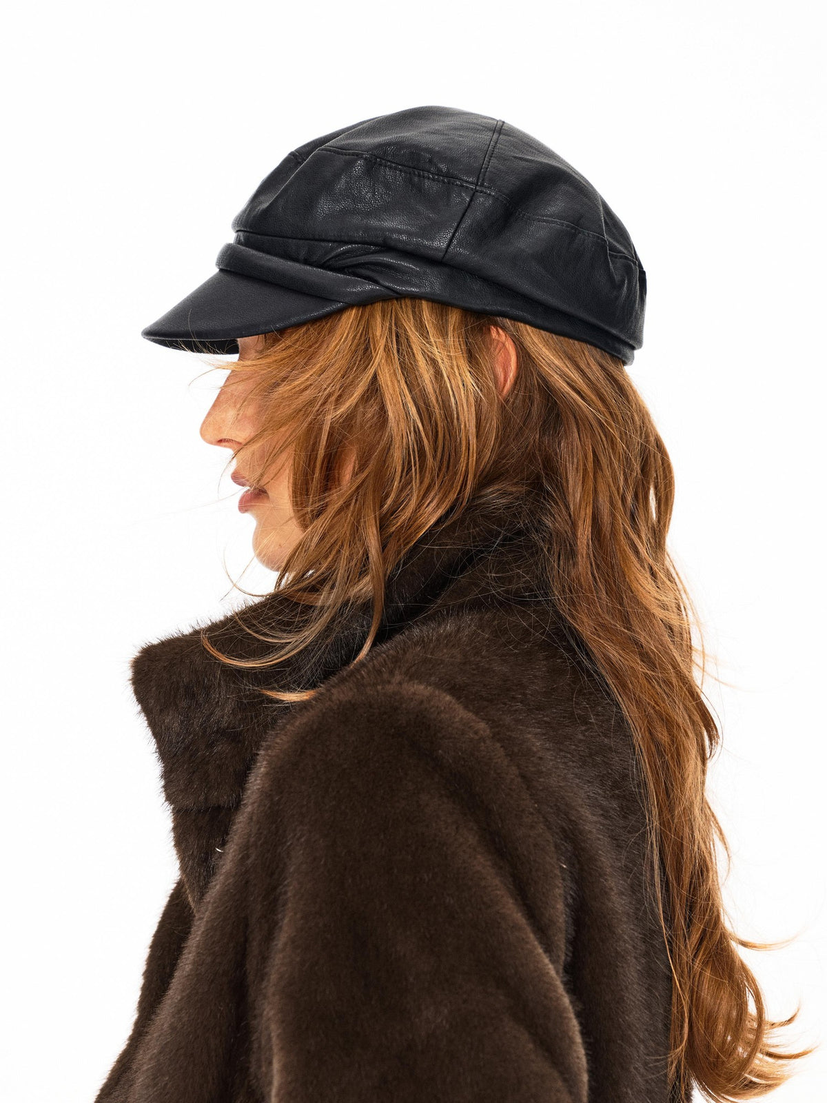 Northbutsouth Vintage Lace Up Flat Top Short Brim Wool Women&