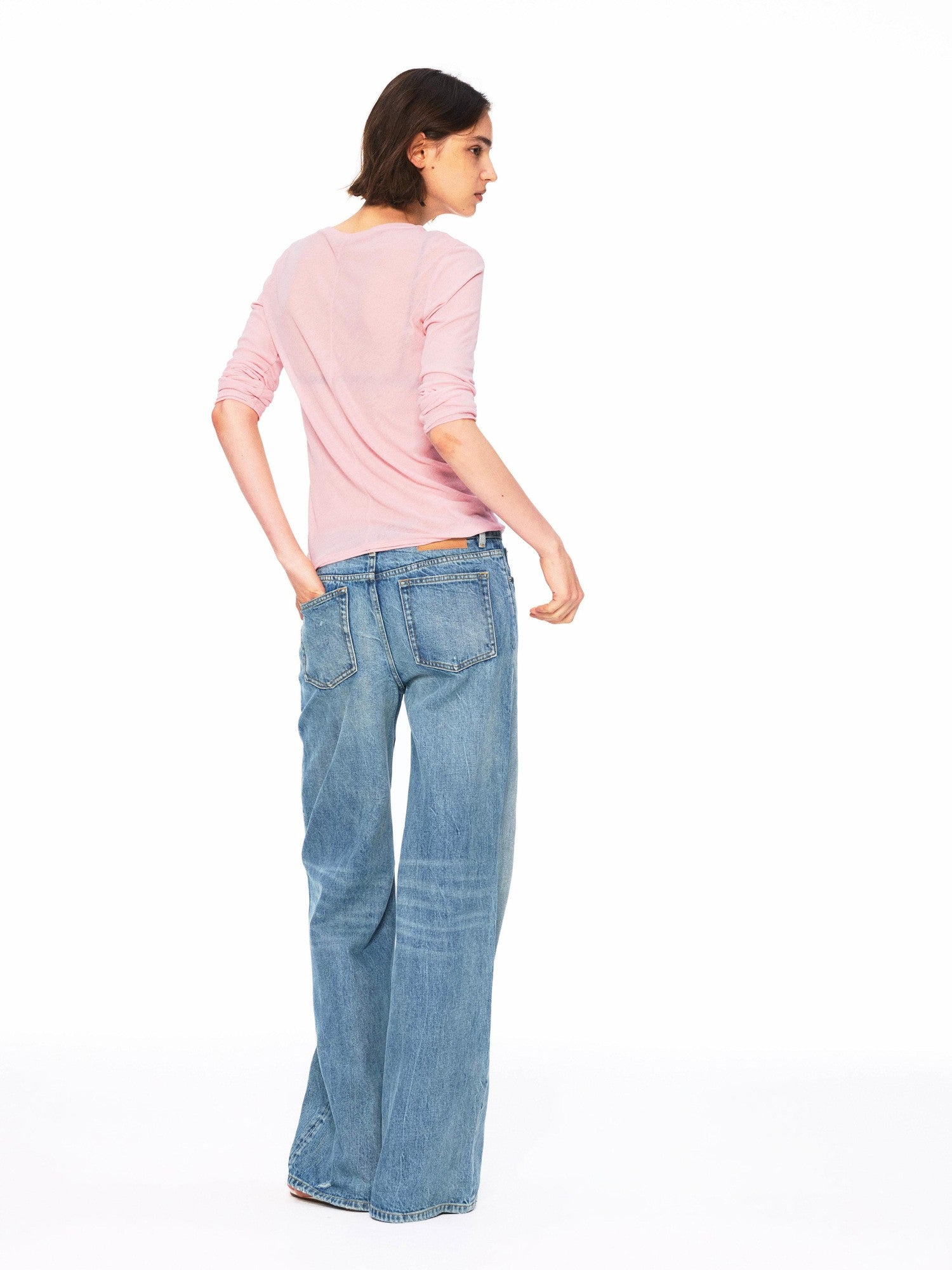 Northbutsouth Vintage Low Rise Slub Ripped Distressed Women&