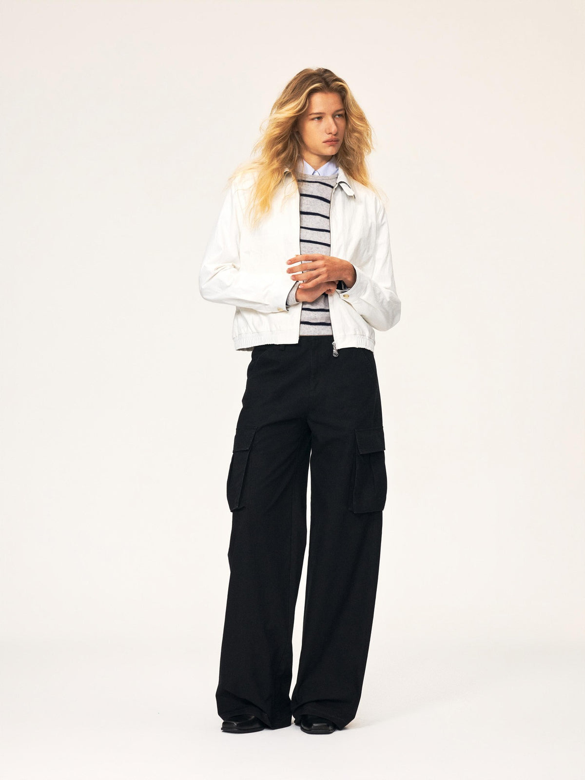 Northbutsouth Vintage Plaid Spliced Double Zip Lapel Women&