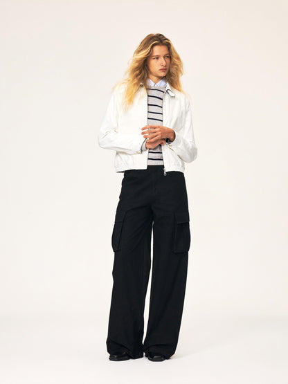 Northbutsouth Vintage Plaid Spliced Double Zip Lapel Women&