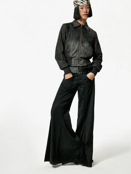 Vintage Studded Leather Belt In Black And Brown