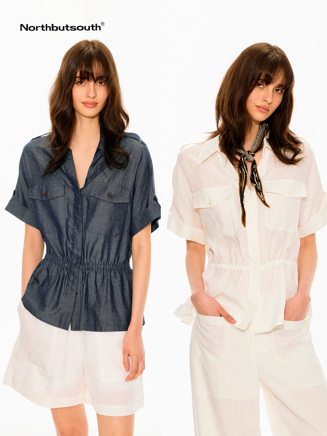 Northbutsouth Vintage Utility Pocket Pleat Women&