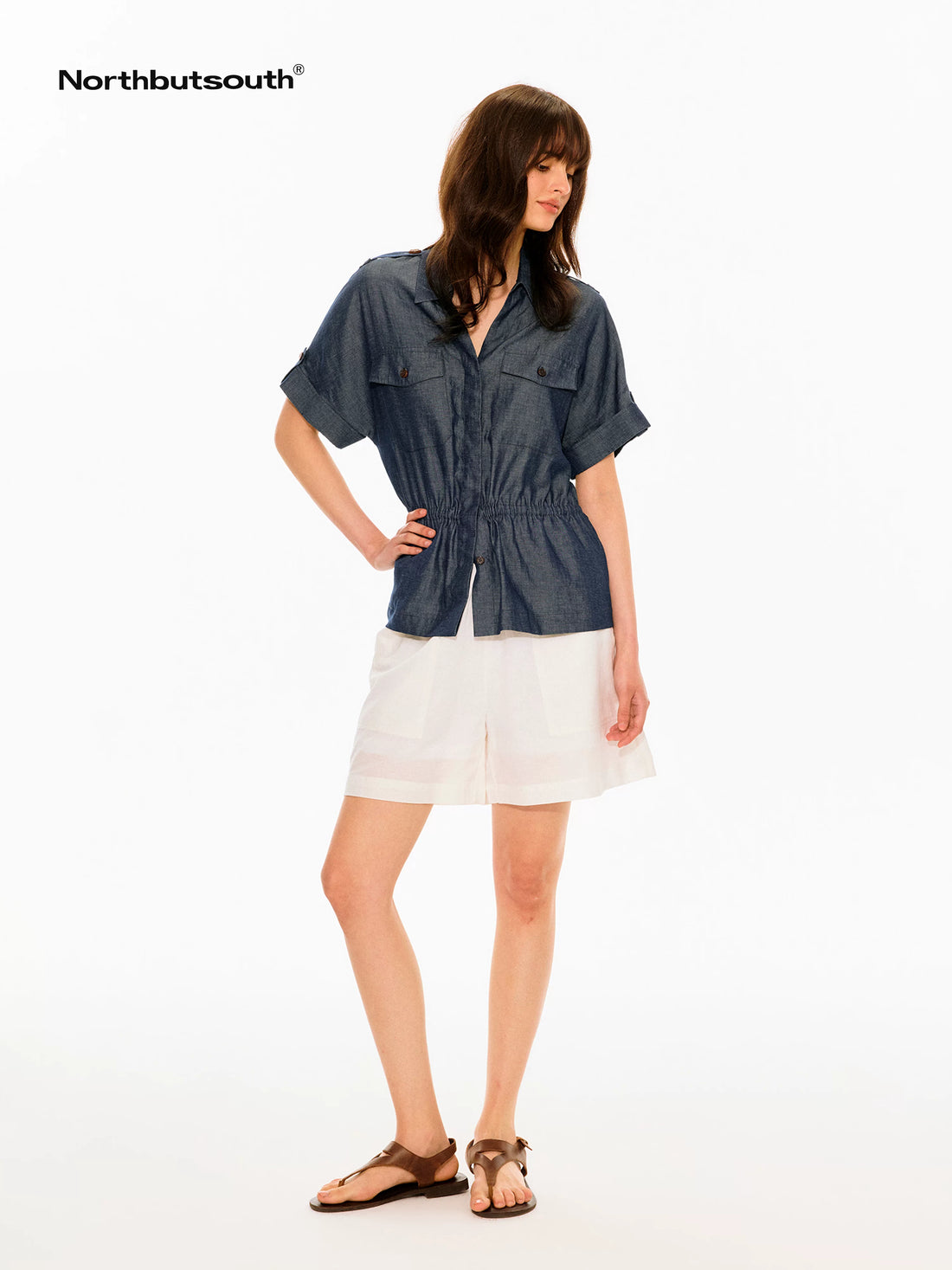 Northbutsouth Vintage Utility Pocket Pleat Women&