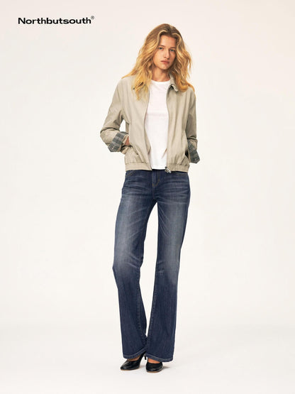 Northbutsouth Vintage Washed Blue Low Rise Straight Women&