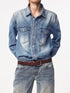 Northbutsouth Vintage Washed Full Grain Leather Belt With Zinc Alloy Buckle