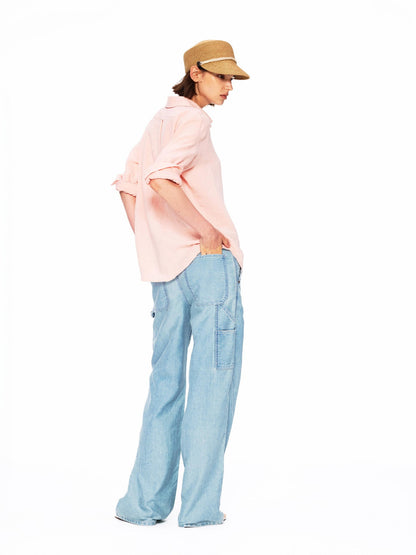 Northbutsouth Vintage Washed Paint Splatter Slub Texture Women&