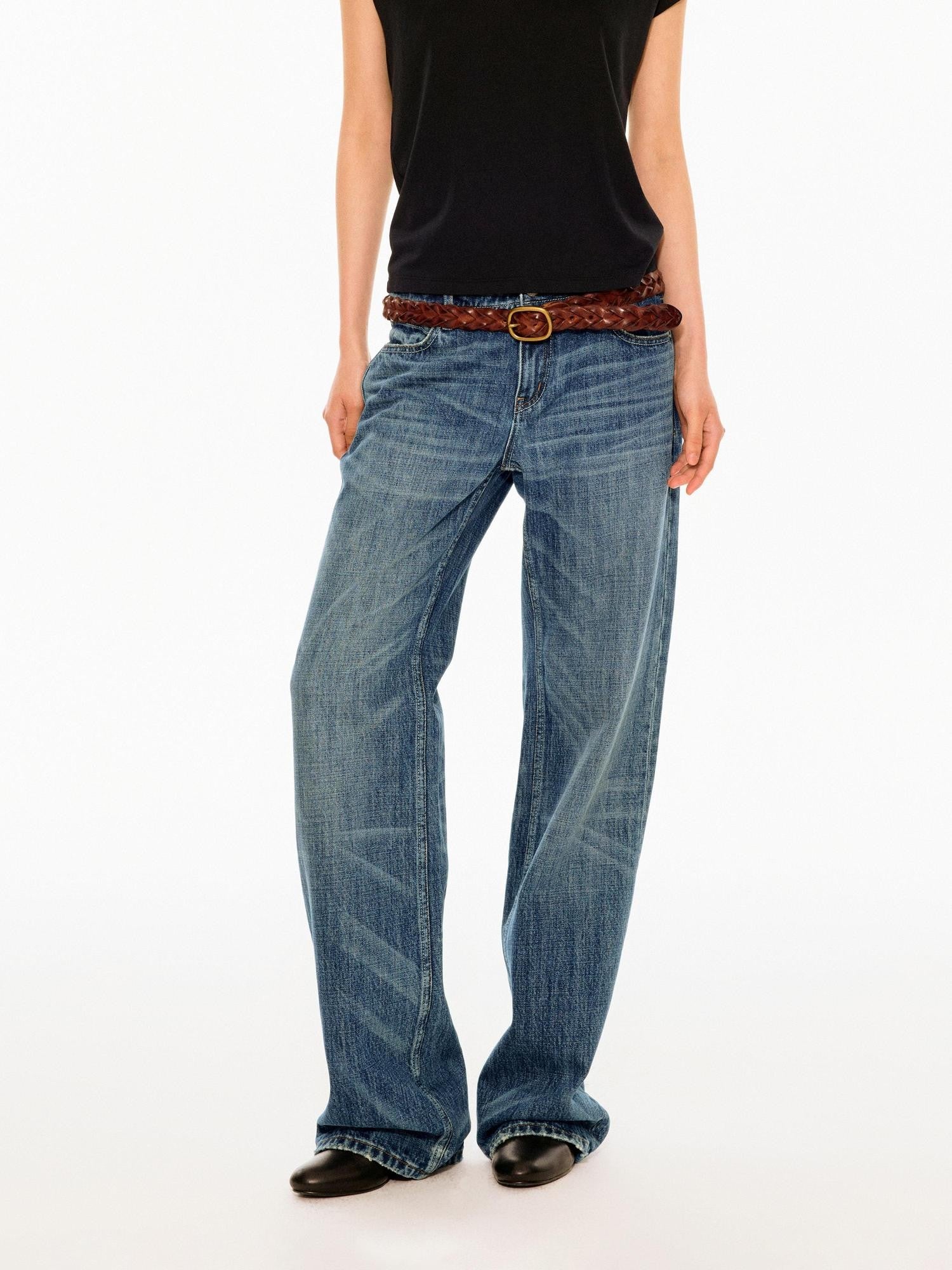 Northbutsouth Vintage Whisker Washed Slim Low Rise Women&