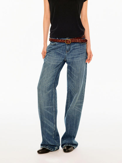 Northbutsouth Vintage Whisker Washed Slim Low Rise Women&