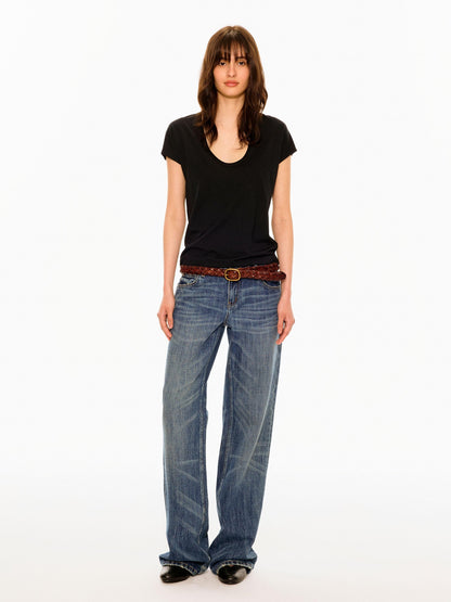 Northbutsouth Vintage Whisker Washed Slim Low Rise Women&