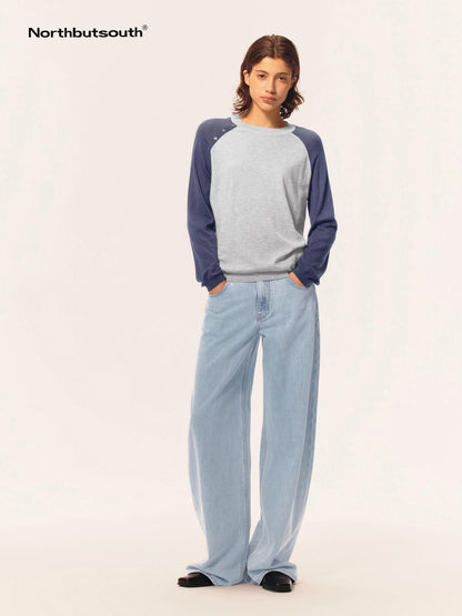 Northbutsouth Washed Distressed Mid Low Rise Cotton Women&