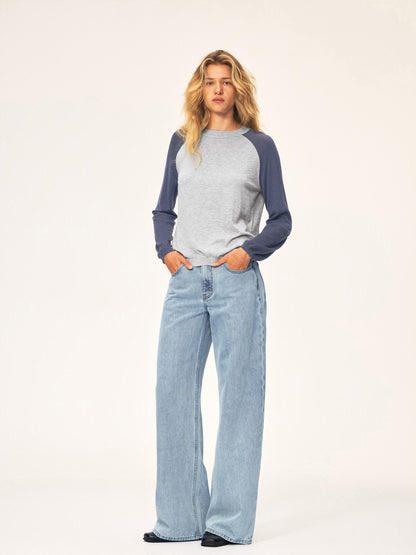 Northbutsouth Washed Distressed Mid Low Rise Cotton Women&