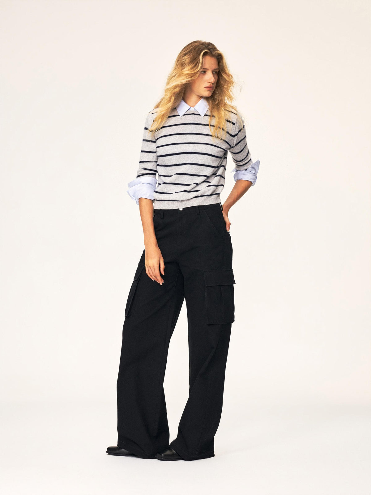 Northbutsouth Washed Distressed Multi Pocket Mid Low Rise Straight Leg Women&