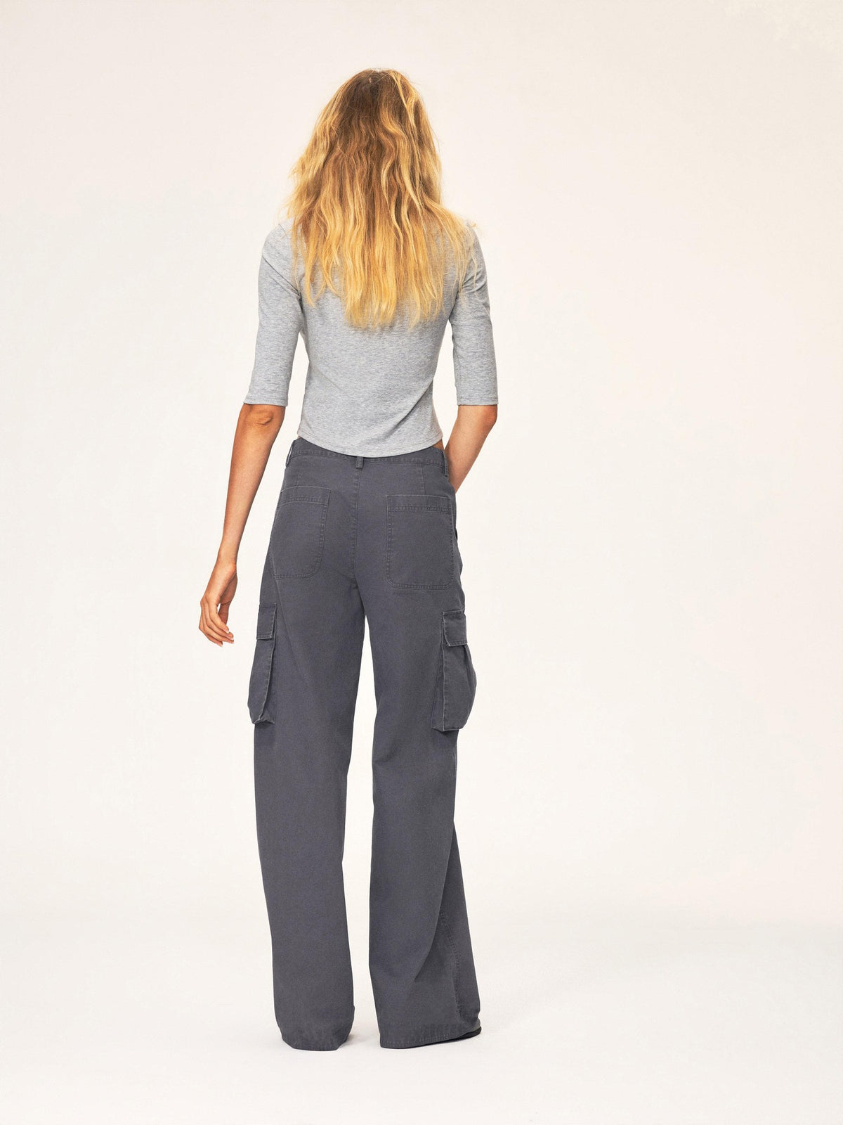 Northbutsouth Washed Distressed Multi Pocket Mid Low Rise Straight Leg Women&