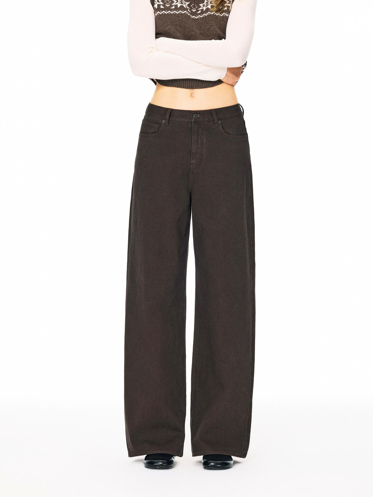Northbutsouth Washed Faded Micro Stretch Mid Low Rise Cotton Women&