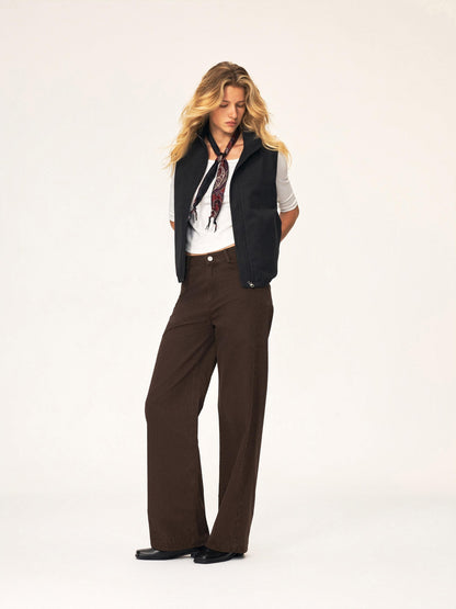 Northbutsouth Washed Faded Textured Mid Low Rise Cotton Women&