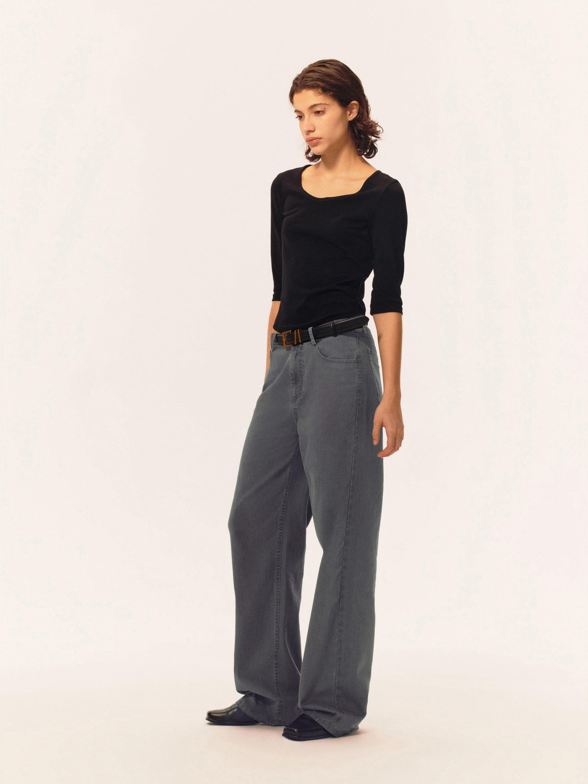 Northbutsouth Washed Faded Textured Mid Low Rise Cotton Women&