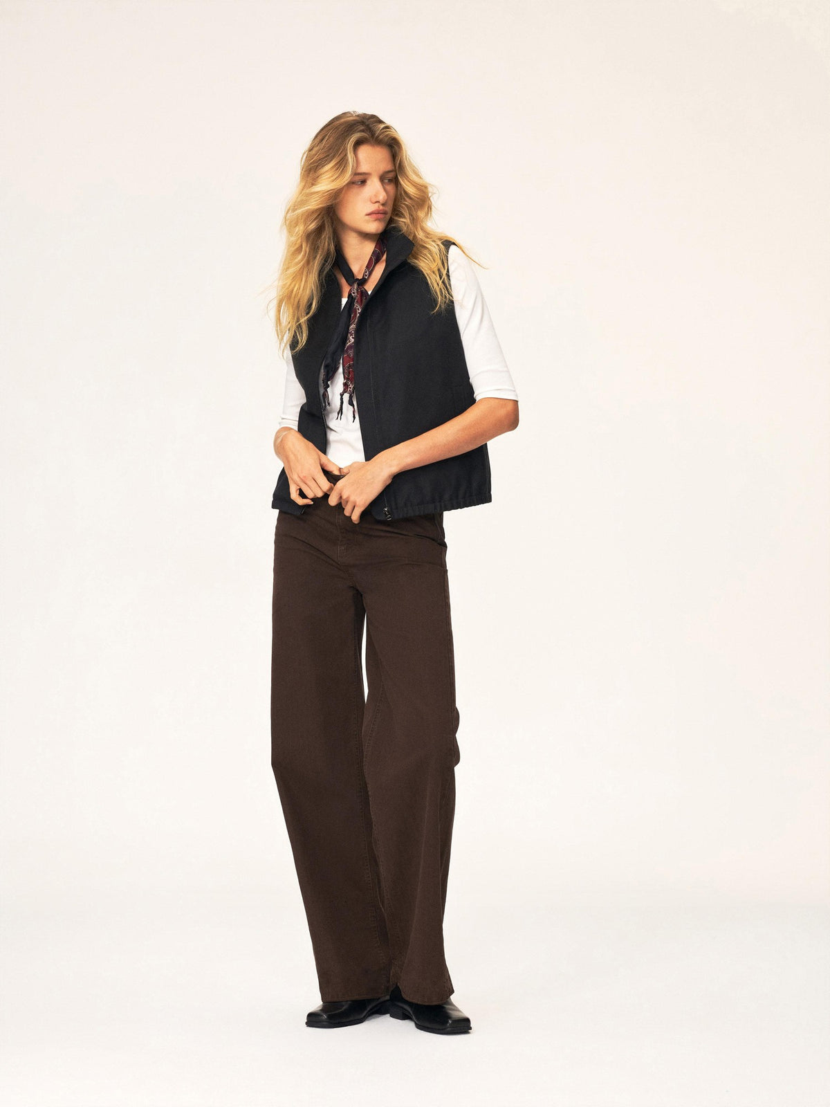 Northbutsouth Washed Faded Textured Mid Low Rise Cotton Women&