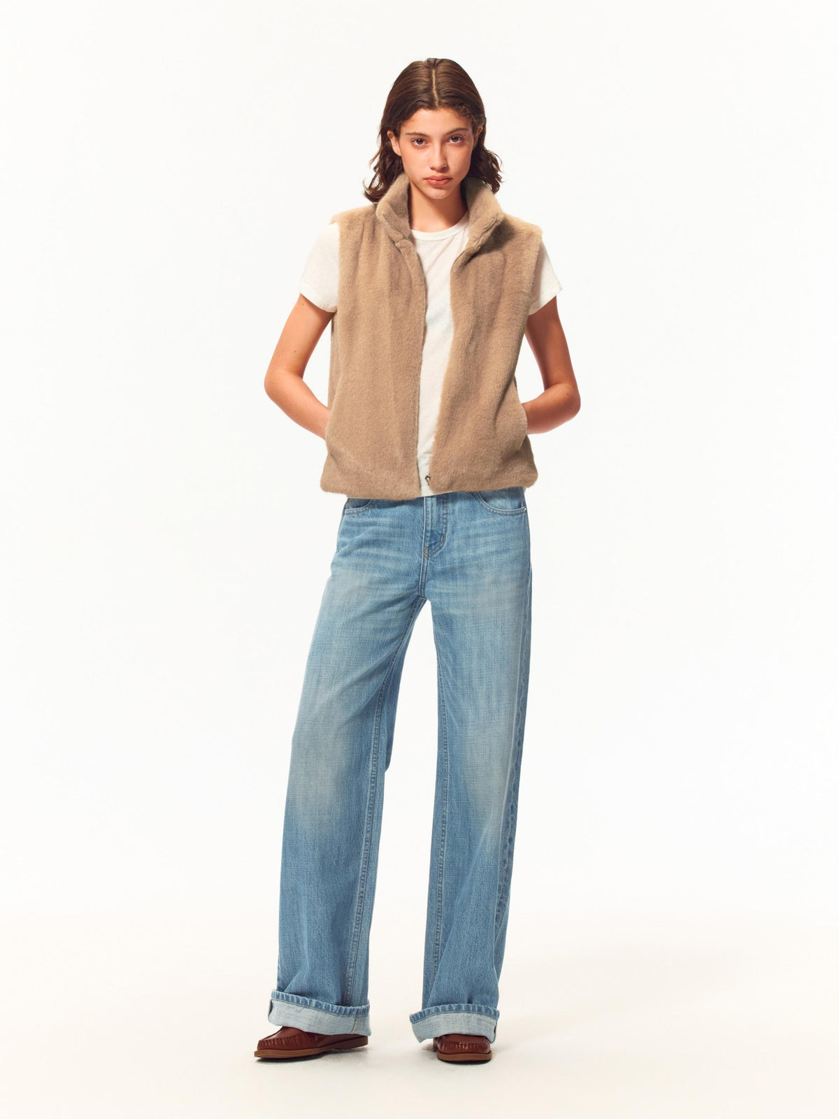 Northbutsouth Washed Gradient Faded Bamboo Texture Women&