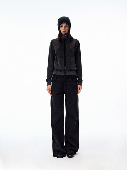 Northbutsouth Washed Vintage Distressed Layered Outerwear Women&