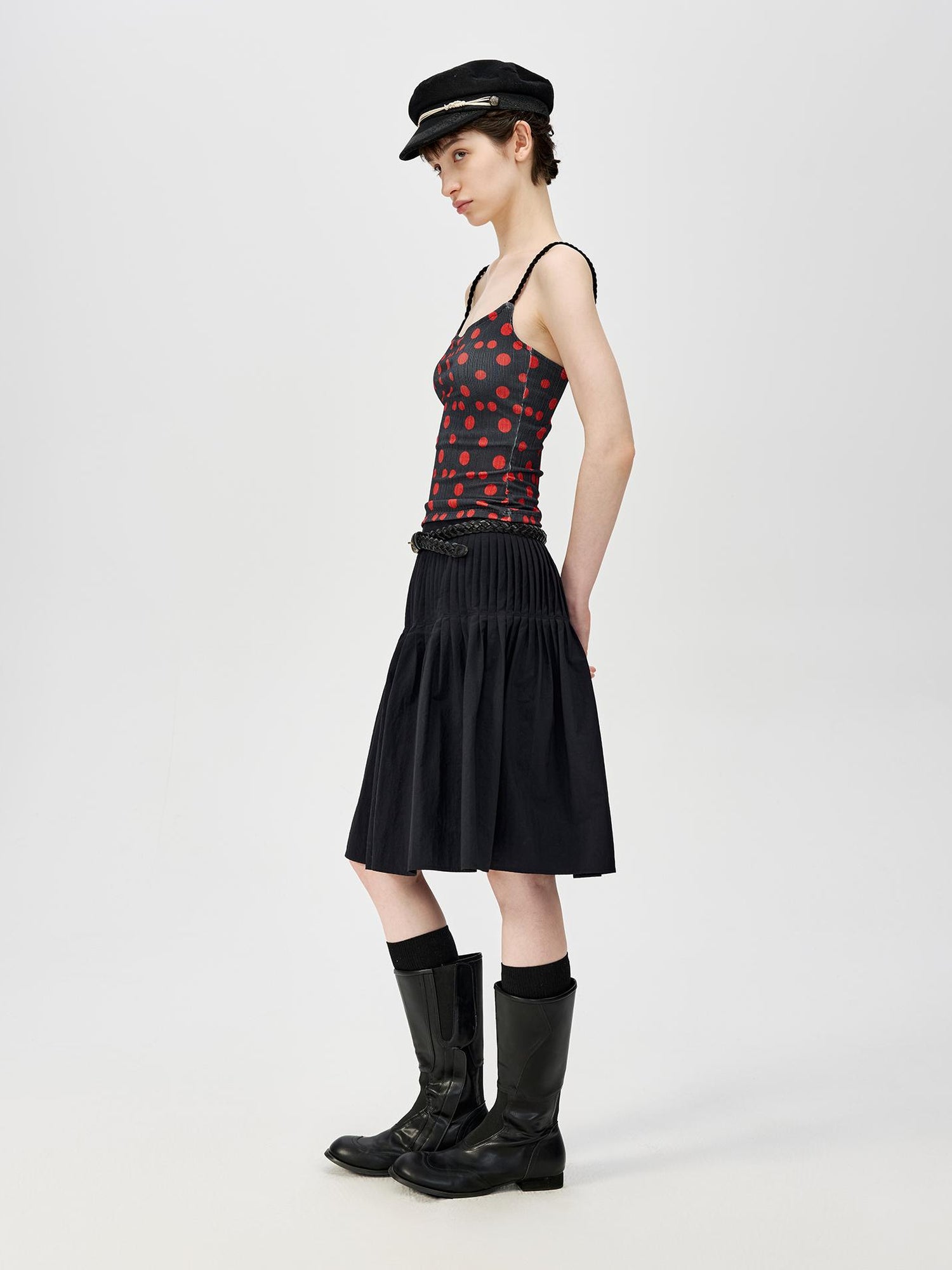 Northbutsouth Wave Point Slim Knit Stripe Camisole