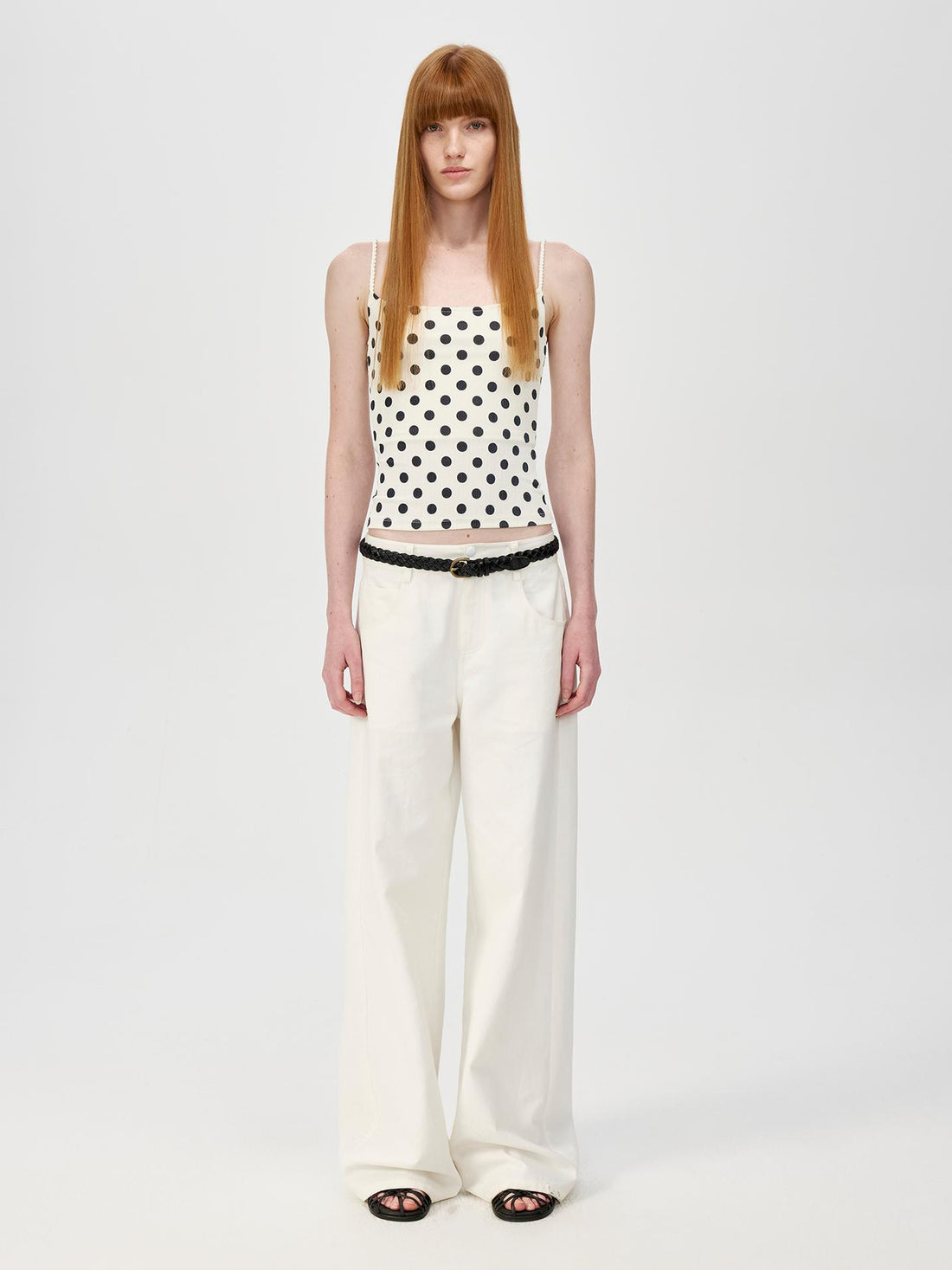 Northbutsouth Wave Point Slim Knit Stripe Camisole