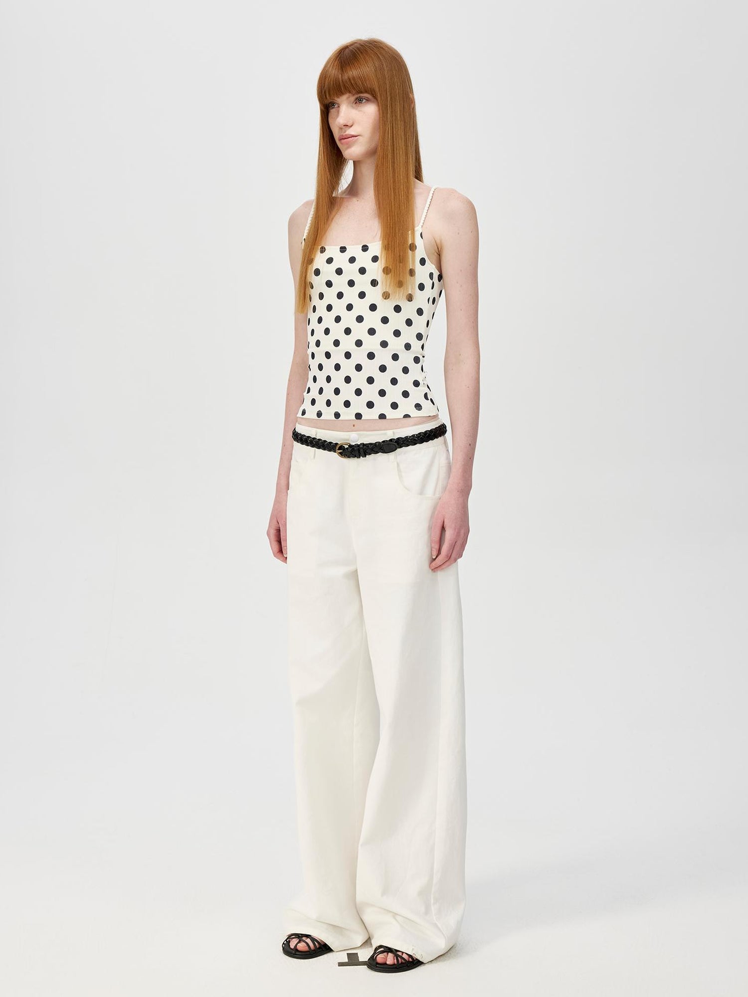 Northbutsouth Wave Point Slim Knit Stripe Camisole