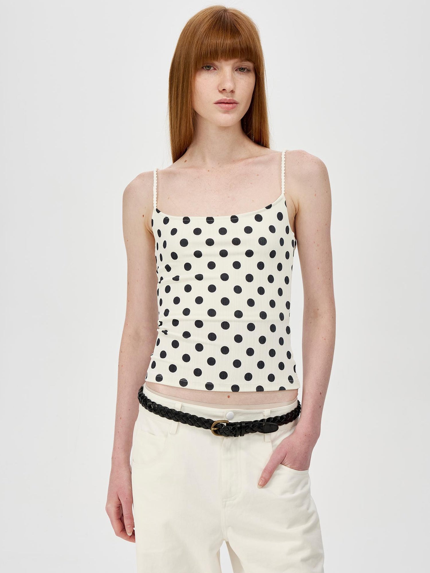 Northbutsouth Wave Point Slim Knit Stripe Camisole