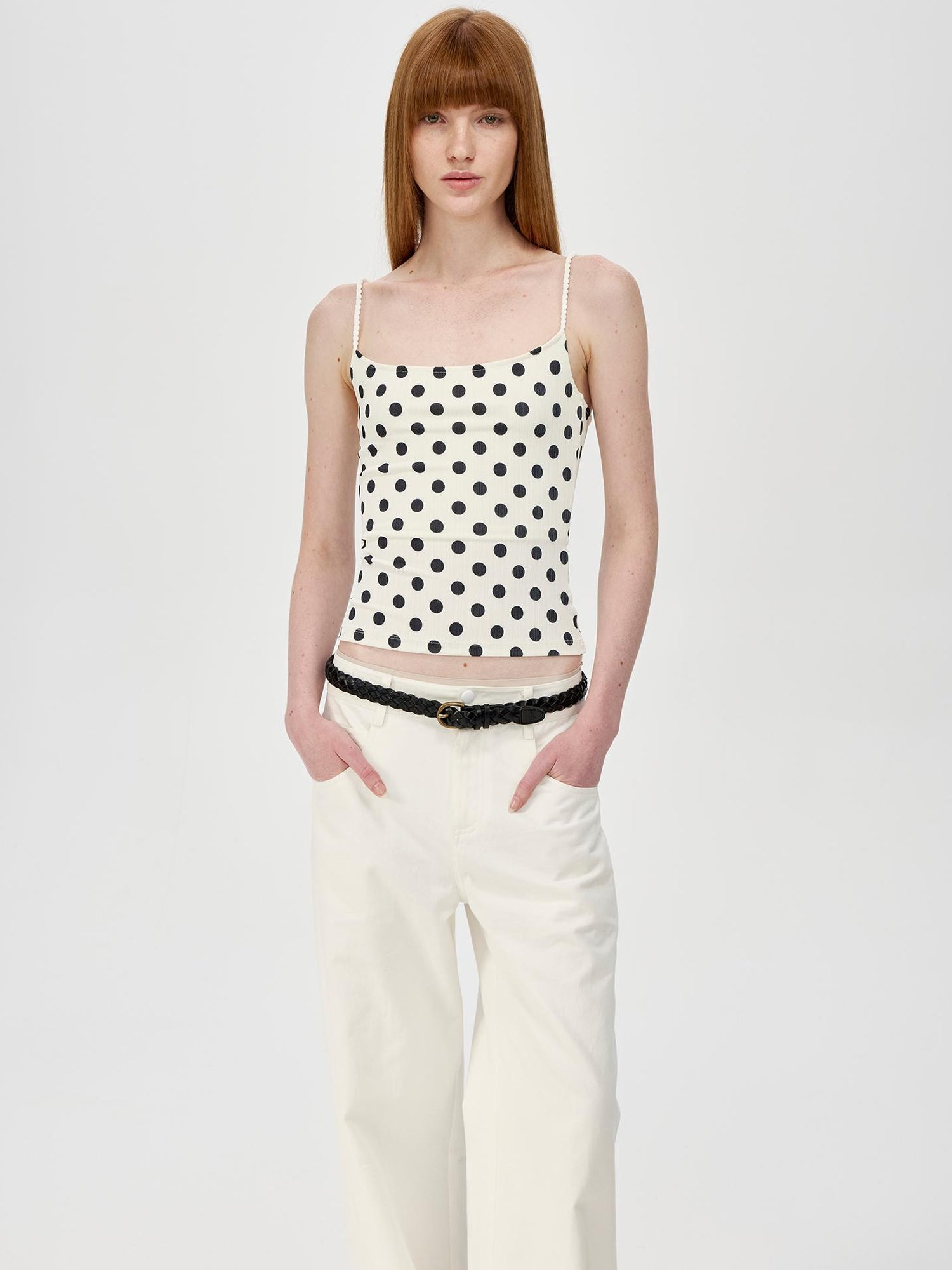 Northbutsouth Wave Point Slim Knit Stripe Camisole