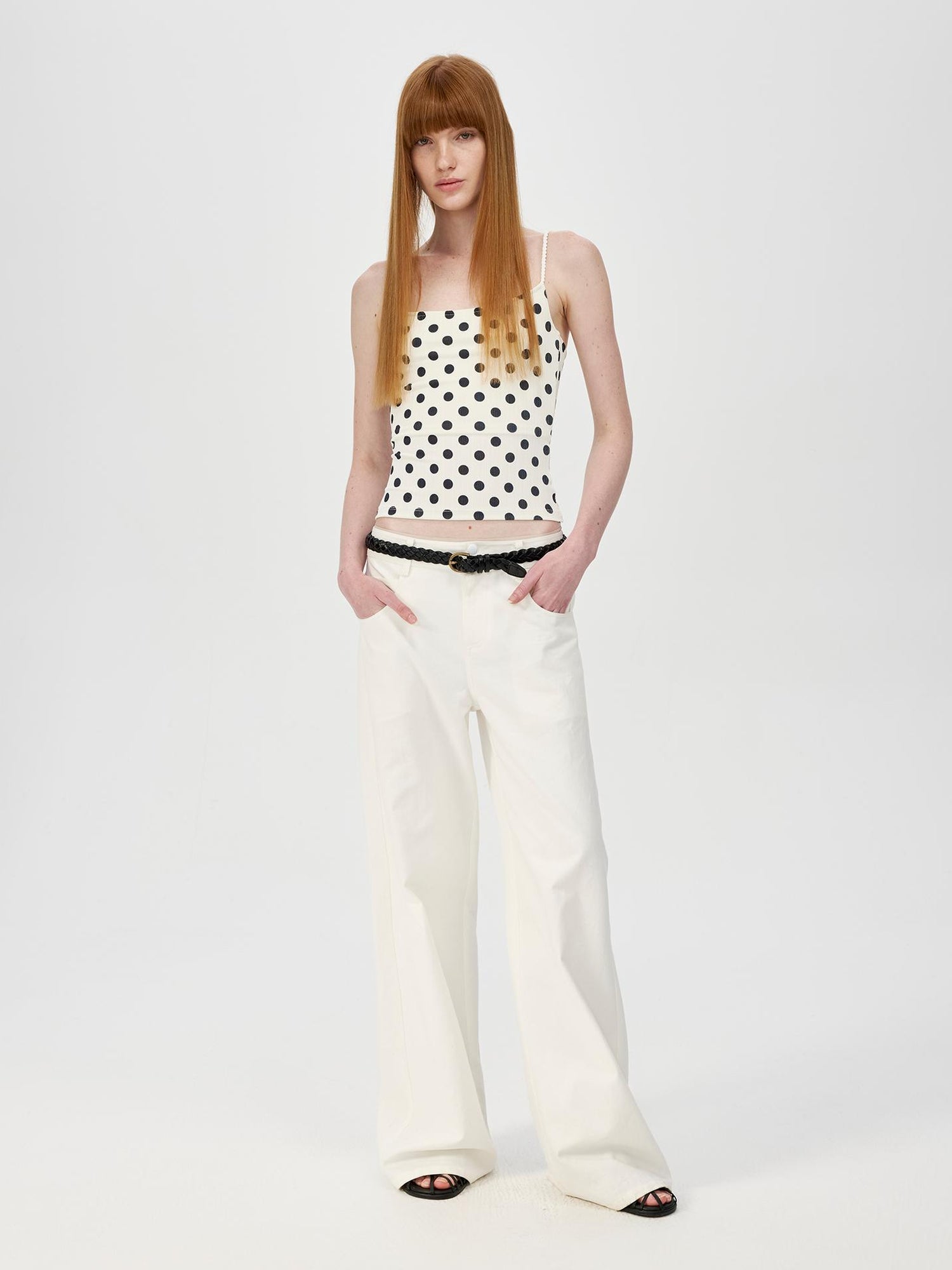 Northbutsouth Wave Point Slim Knit Stripe Camisole