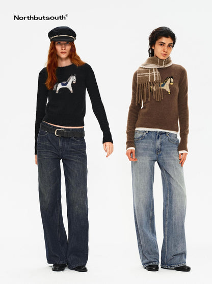 Northbutsouth Whimsical Jacquard Pony Relaxed Women&
