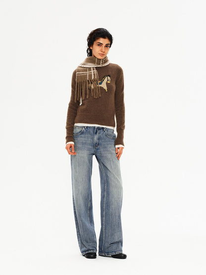 Northbutsouth Whimsical Jacquard Pony Relaxed Women&