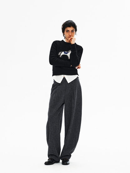 Northbutsouth Whimsical Jacquard Pony Relaxed Women&