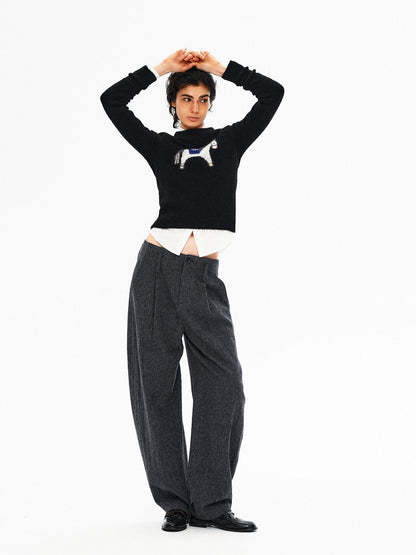 Northbutsouth Whimsical Jacquard Pony Relaxed Women&