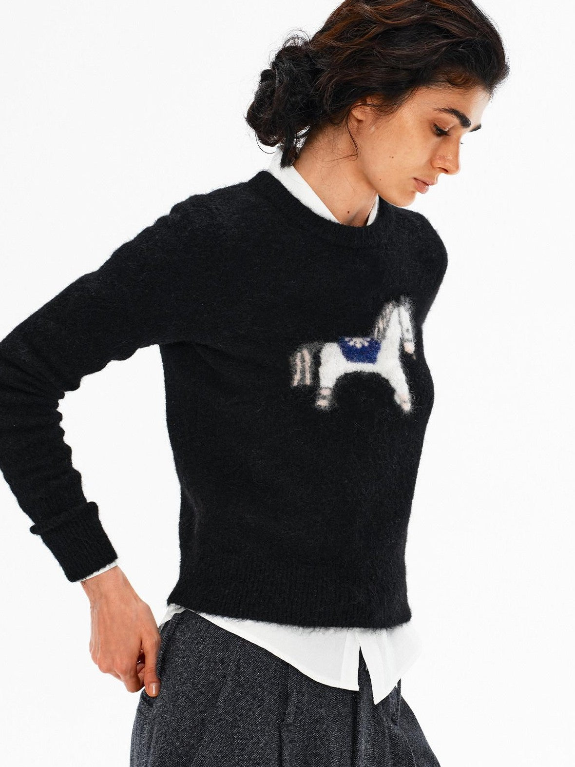 Northbutsouth Whimsical Jacquard Pony Relaxed Women&