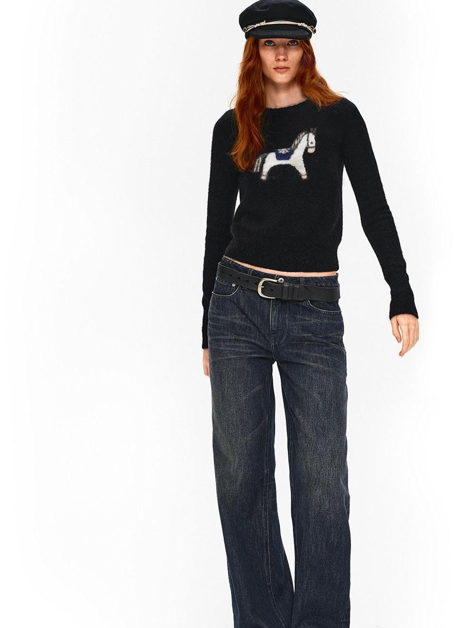 Northbutsouth Whimsical Jacquard Pony Relaxed Women&