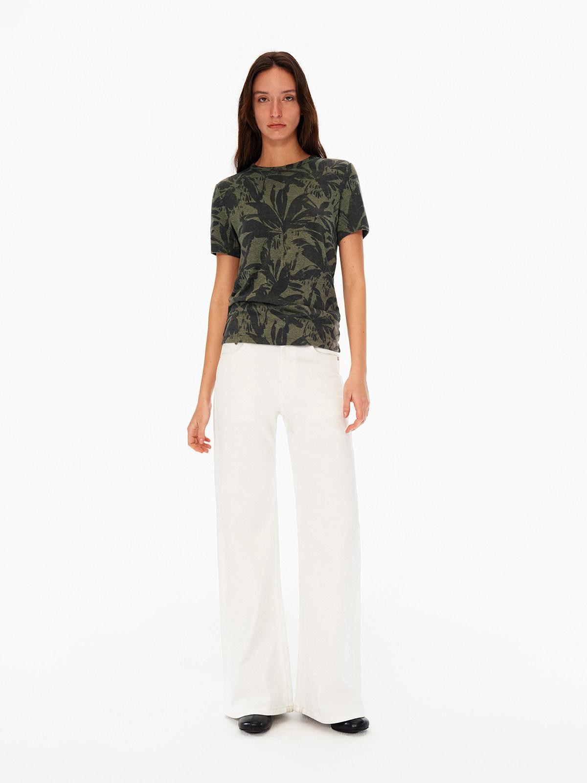 Northbutsouth White Mid High Waist Micro Flare Stretch Women&