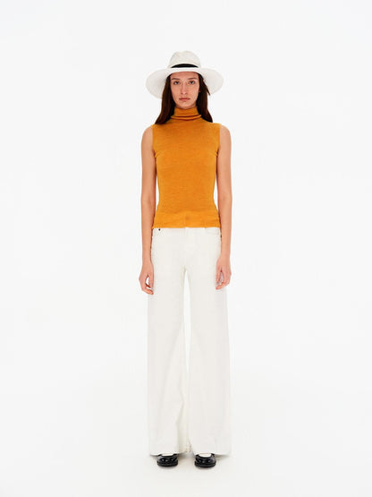 Northbutsouth White Mid High Waist Micro Flare Stretch Women&