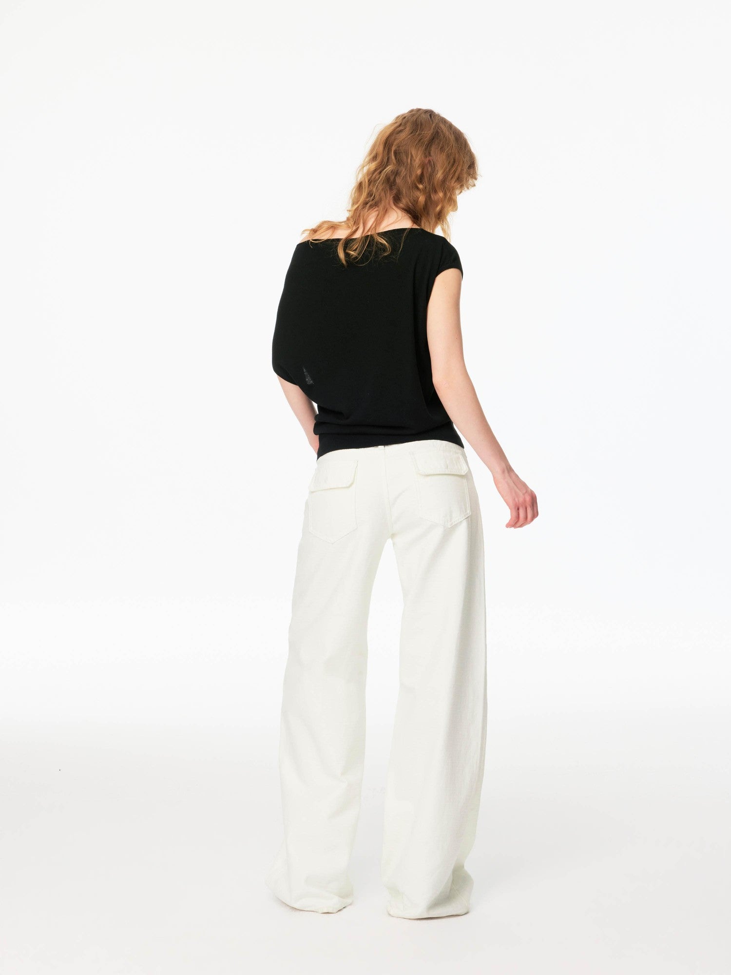 Northbutsouth White Ribbed Paris Button Women&