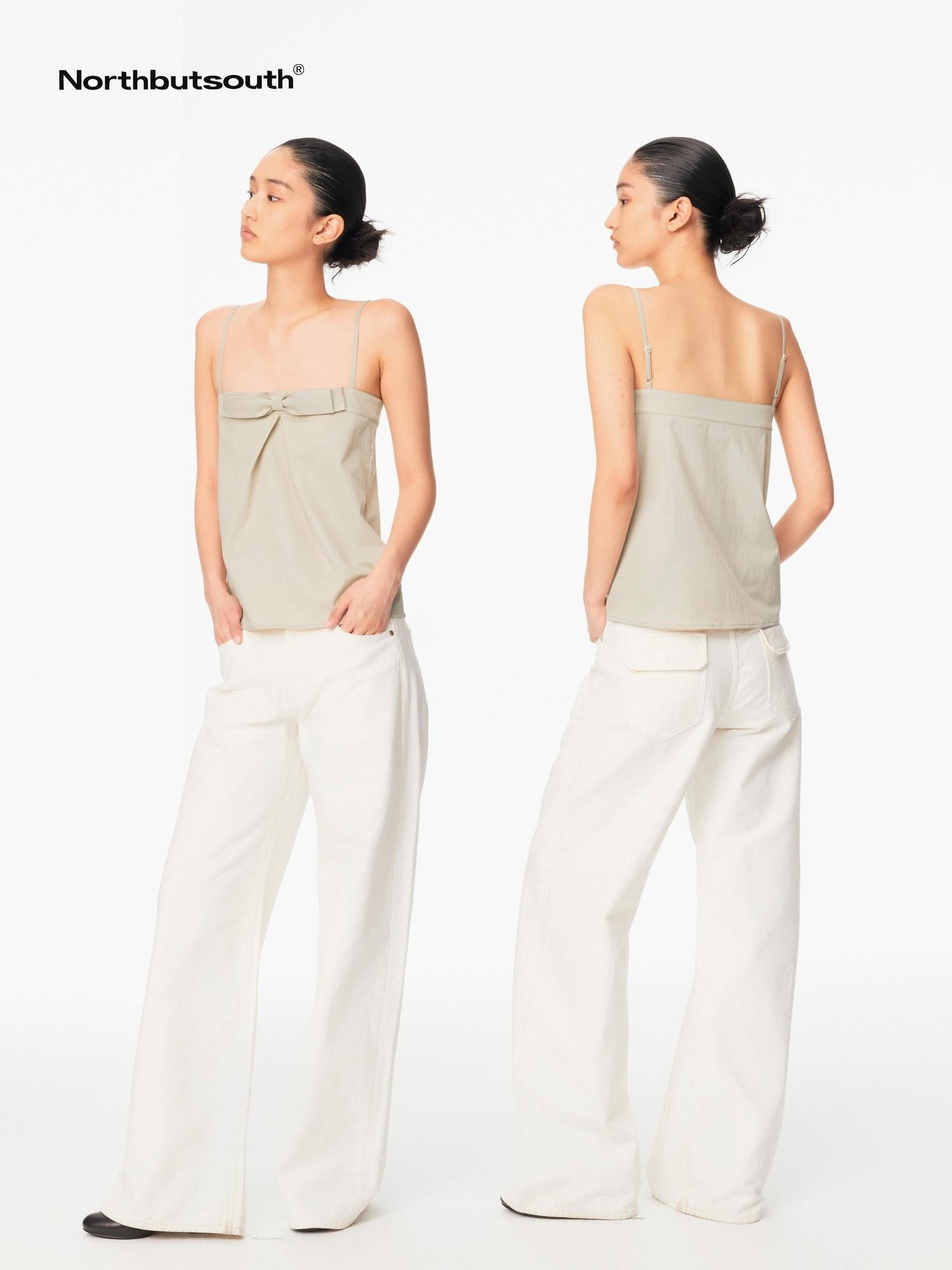 Northbutsouth White Ribbed Paris Button Women&