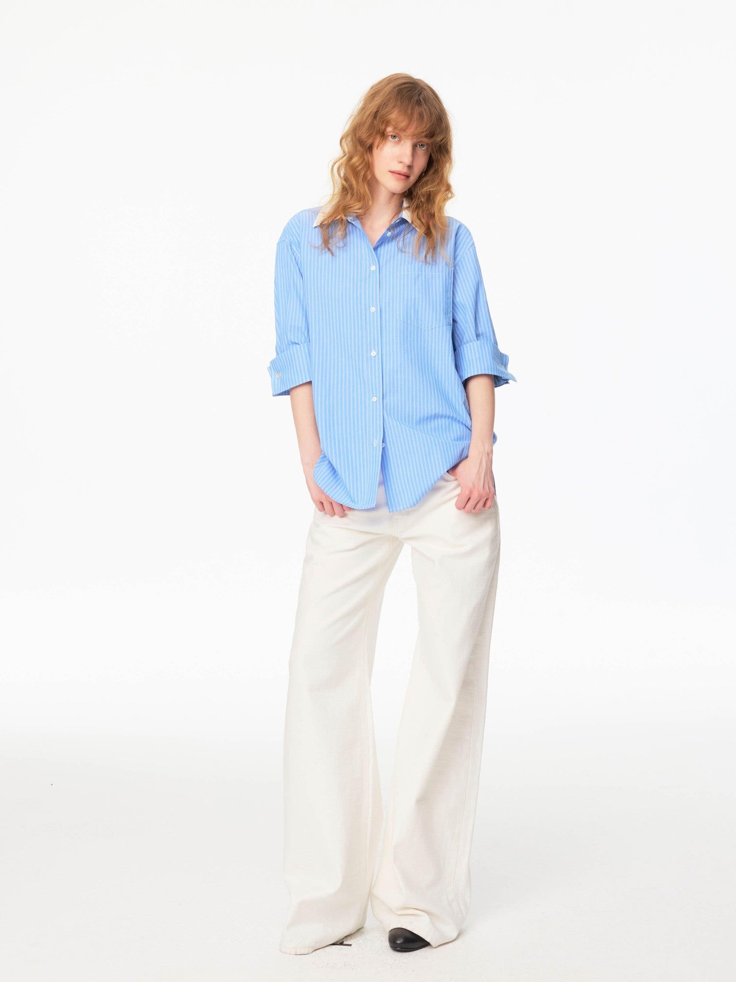 Northbutsouth White Ribbed Paris Button Women&