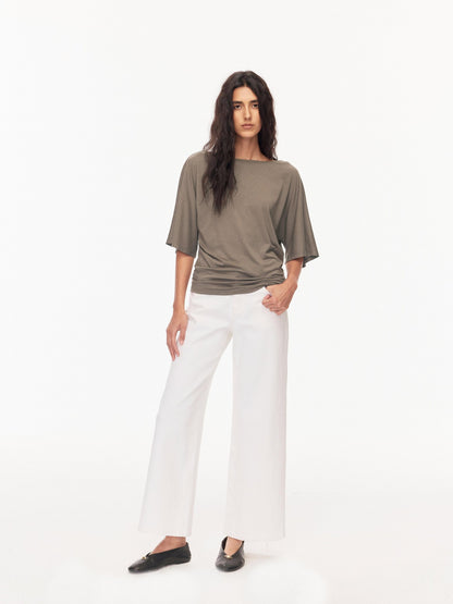Northbutsouth White Straight High Stretch Mid Rise Women&