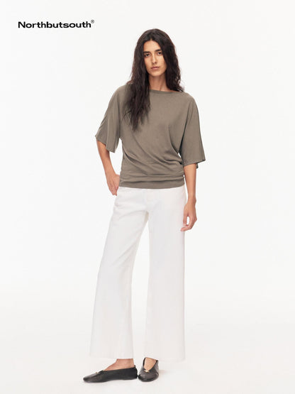 Northbutsouth White Straight High Stretch Mid Rise Women&