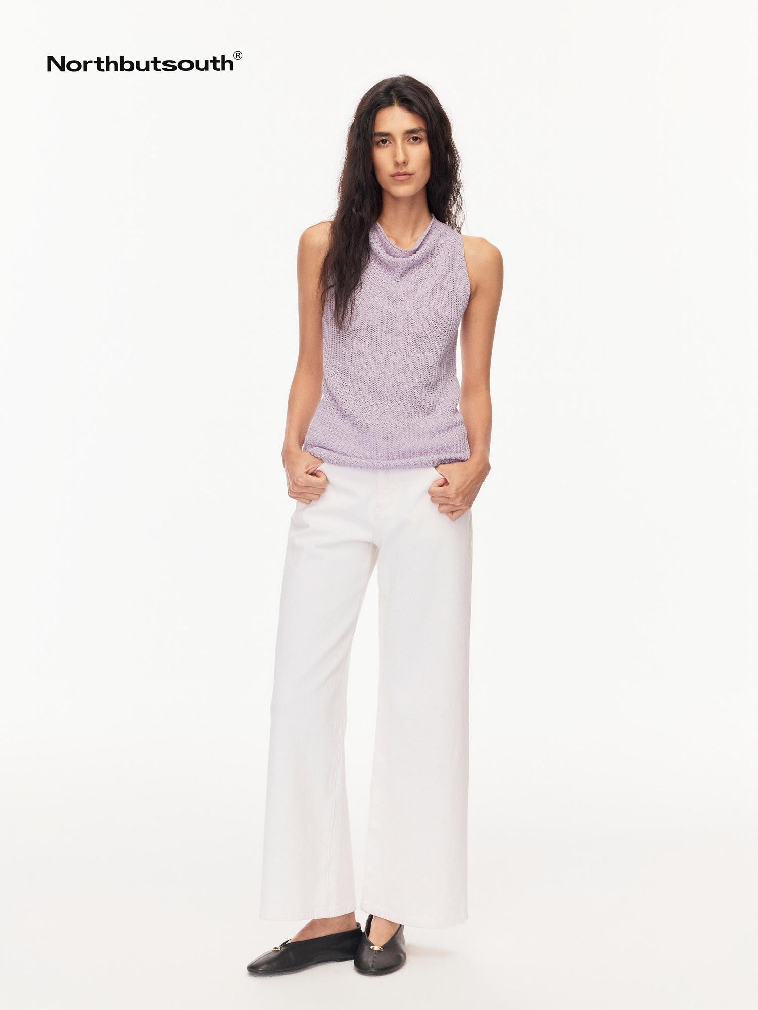 Northbutsouth White Straight High Stretch Mid Rise Women&