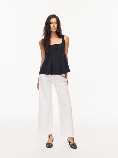Northbutsouth White Straight High Stretch Mid Rise Women&