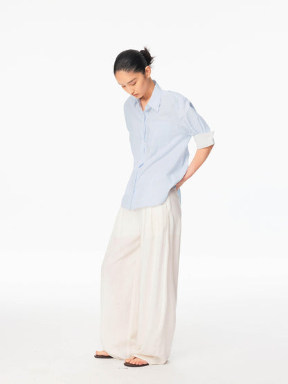 Northbutsouth White Textured Cocoon Mid Low Waist Women&