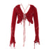 Flowers birds Market Hand Painted Floral Bird Intarsia Knit Cardigan