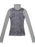 3D Cable Knit Mock Two Piece Top