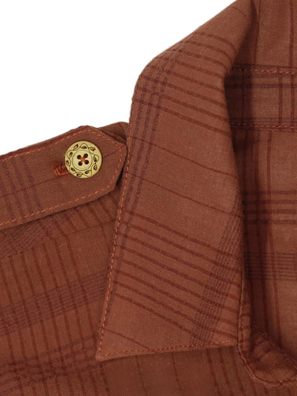 Adjustable Sunshade Shirt With Twist Detail In Cotton Linen Blend