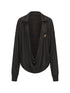 Arc Drape Neck Knit Top Two Ways