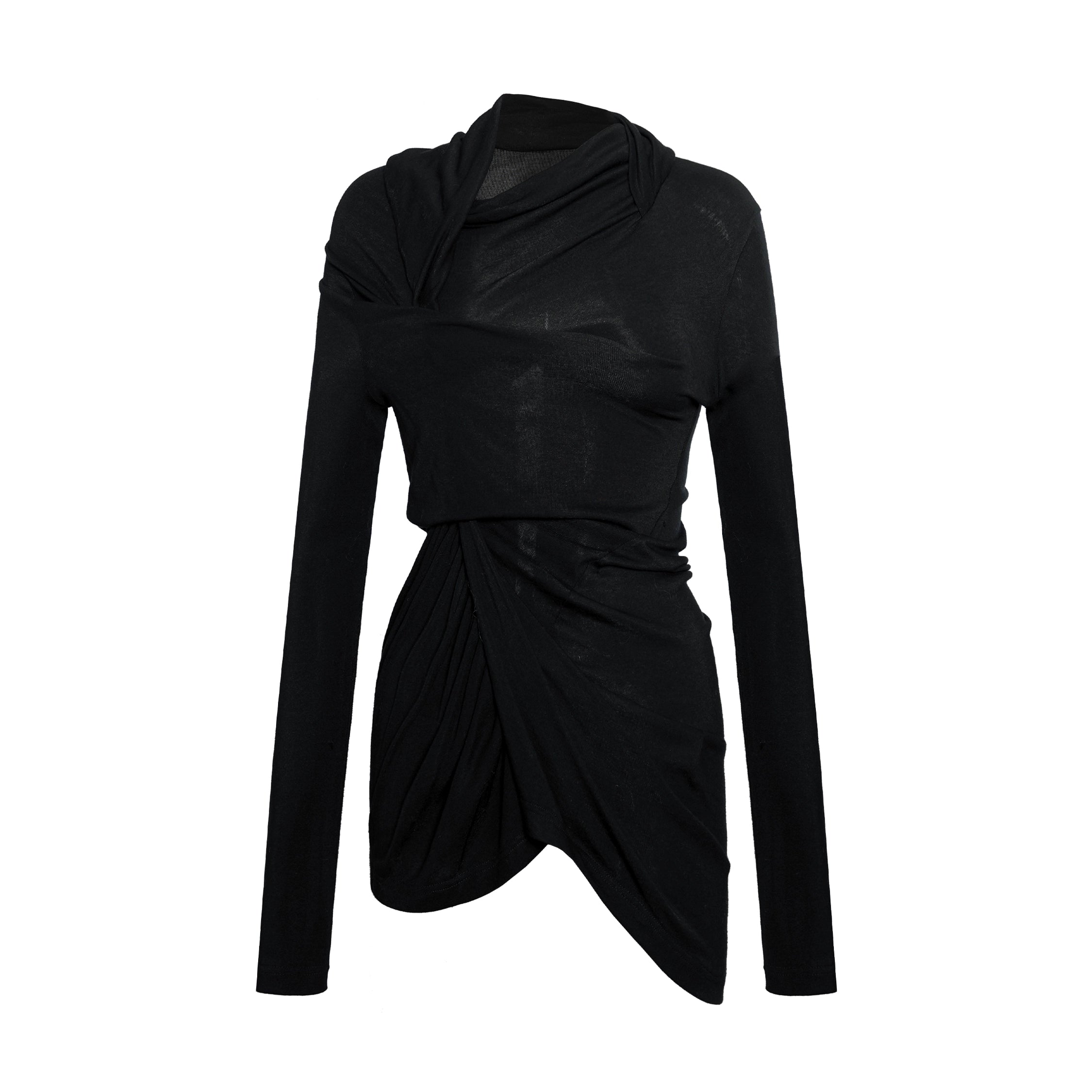 NyDkyel_Asymmetric_Pleated_Tencel_Merino_Wool_Blend_Top_V-neck_T-shirt_Long_Sleeve_Dress_MISSTT